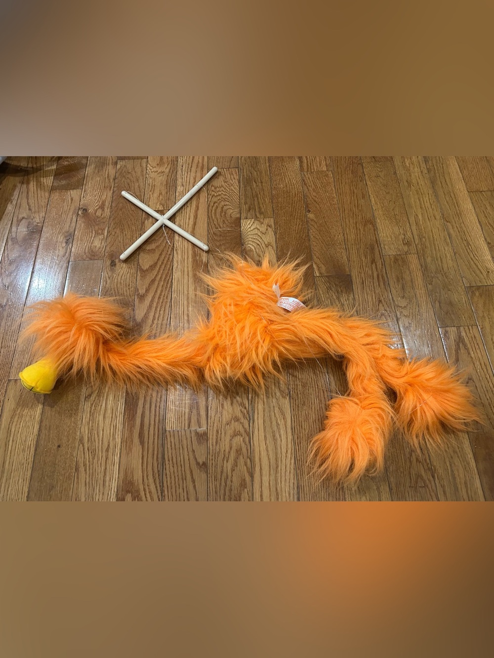 VTG GAF Great American Fun Orange Fuzzy Marionette Monster Puppet Limber Louie - Picture 3 of 5